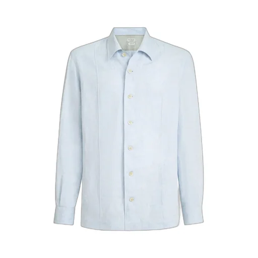Button-Fastening Long-Sleeve Shirt