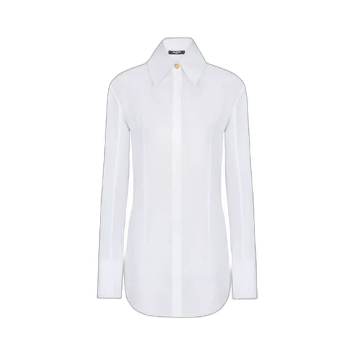 Balmain Button-Up Long-Sleeved Poplin Shirt