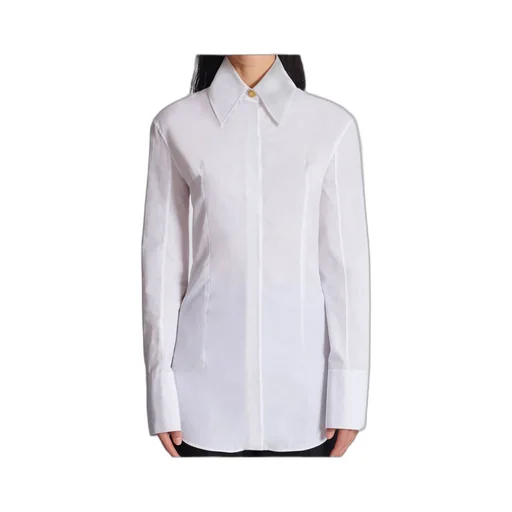 Balmain Button-Up Long-Sleeved Poplin Shirt
