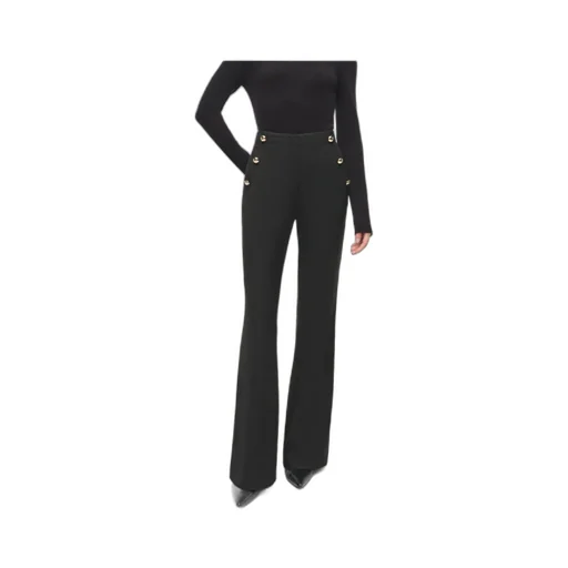 Robin Button-Embellishment Trousers