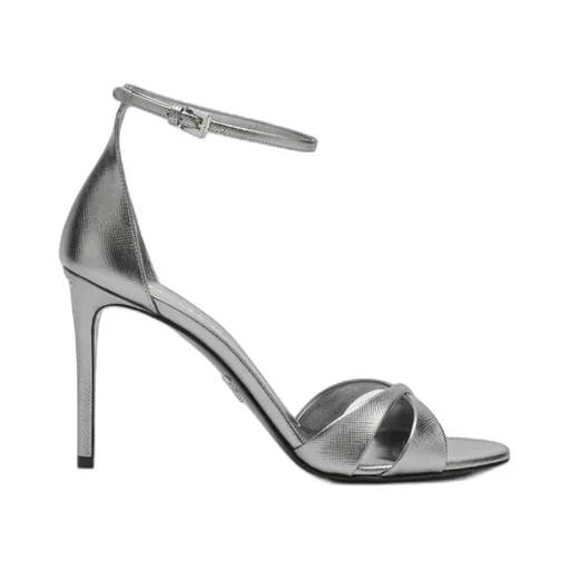 Prada Round-Toe High-Heeled Sandals