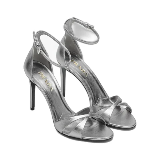 Prada Round-Toe High-Heeled Sandals