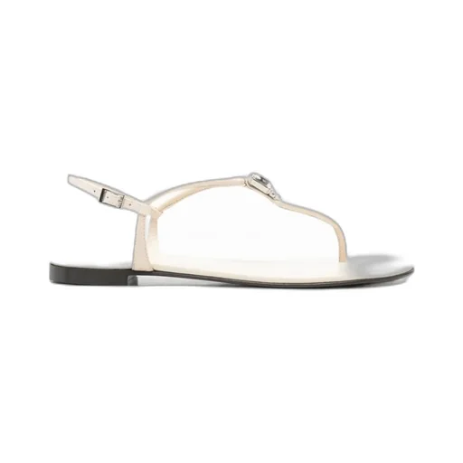 Round-Toe Flat Sandals