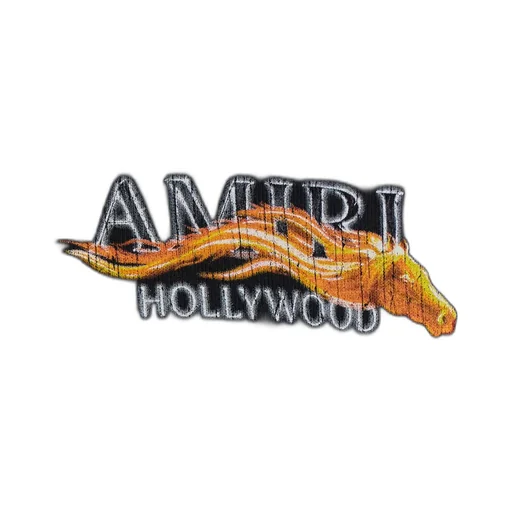 Amiri Logo Printed Kangaroo Pocket Hoodie