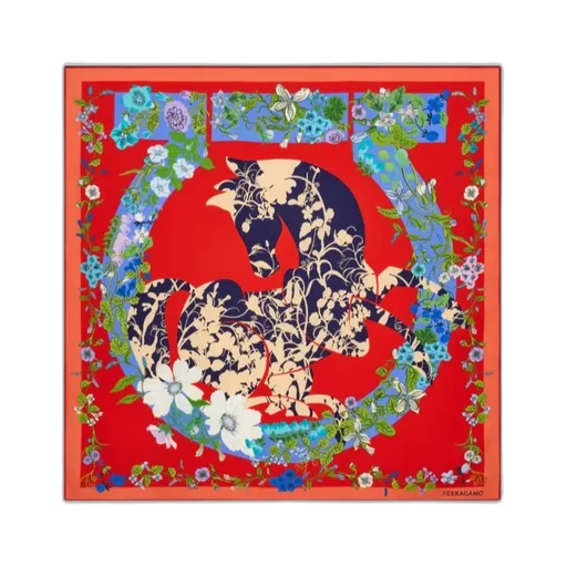 Pegasus Print Silk Scarf