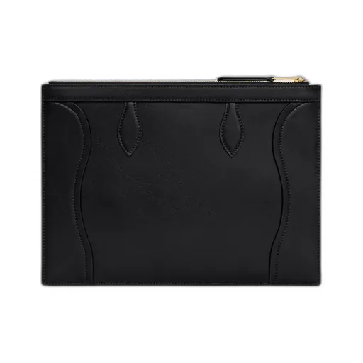 Medium Pouch In Glossy Calfskin