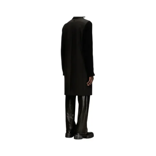 Coat In Tailoring Fabric And Ribbed Knit