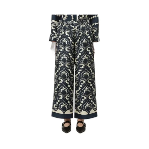 Fluid Printed Silk Trousers