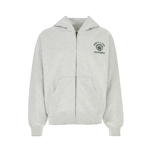 Sporty & Rich California Emblem Zipped Hoodie