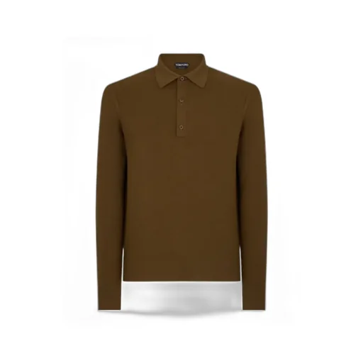 Long Sleeve Knitted Polo Shirt