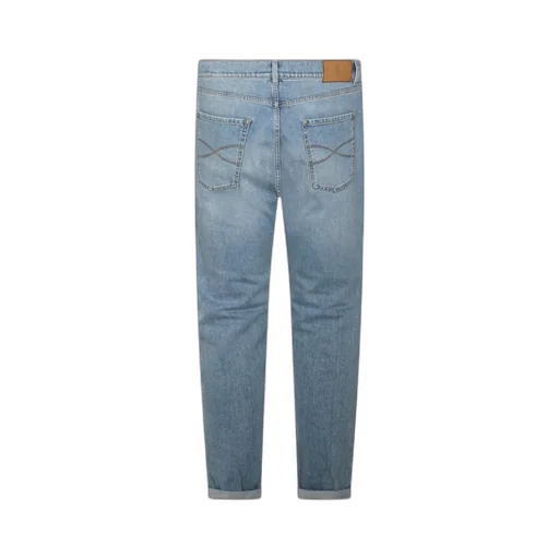 Brunello Cucinelli Distressed Straight-Leg Jeans