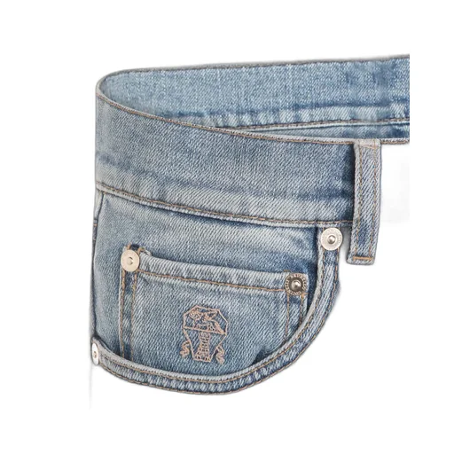 Brunello Cucinelli Distressed Straight-Leg Jeans
