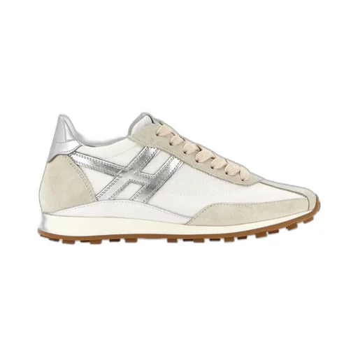 H699 Metallic-Logo Sneakers