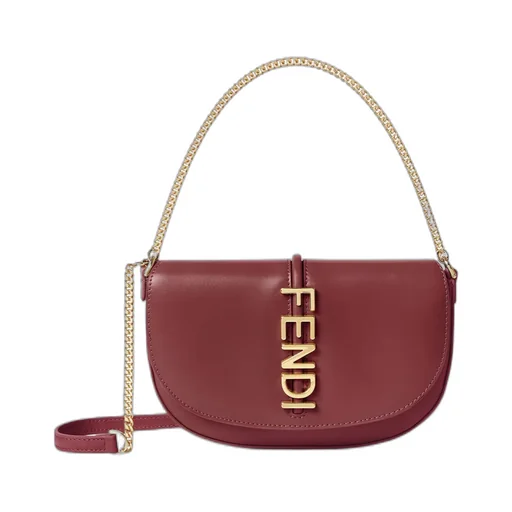 Fendi Fendigraphy Logo Lettering Chain-Linked Wallet