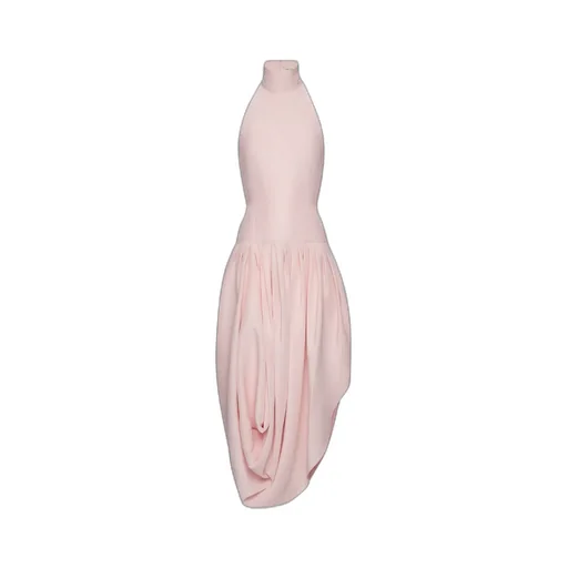 Halterneck Draped Dress