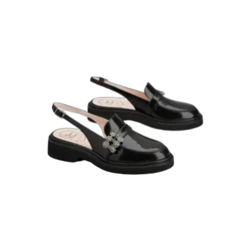 Roger Vivier Viv Rangers Slingback Flats