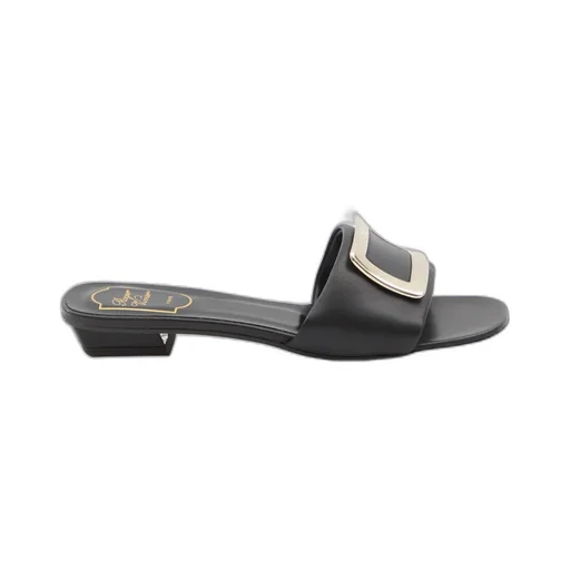 Roger Vivier Logo-Engraved Open-Toe Mules