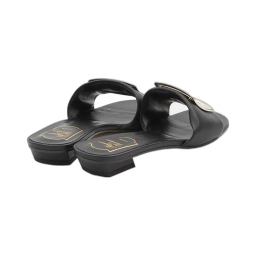 Roger Vivier Logo-Engraved Open-Toe Mules