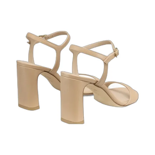 Round-Toe High-Heeled Sandals