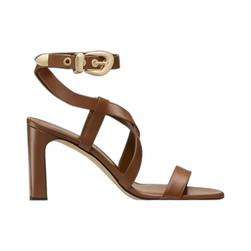Round-Toe High-Heeled Sandals