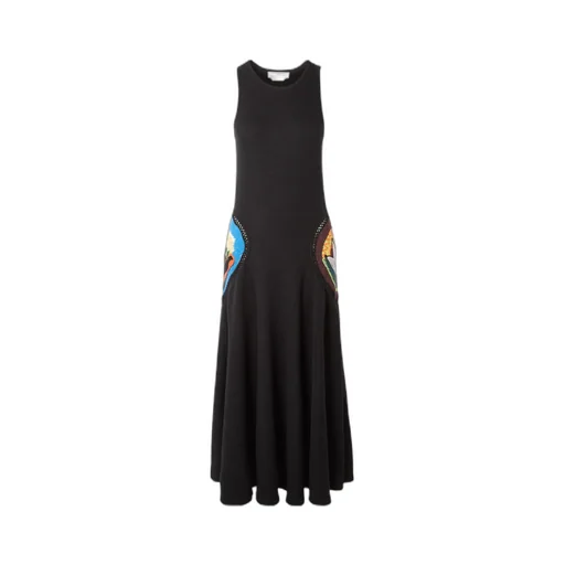 Alia Crocheted Trim Maxi Dress