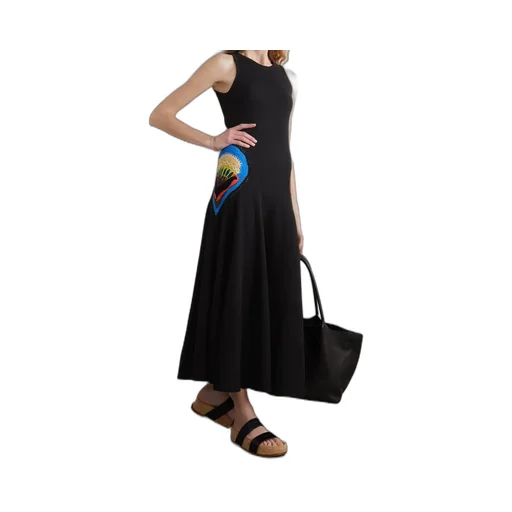 Alia Crocheted Trim Maxi Dress