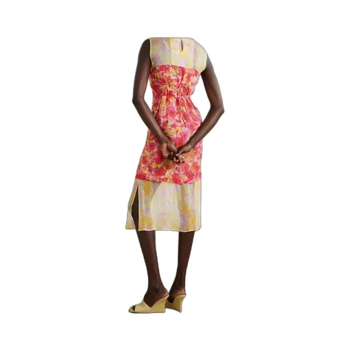 Layered Floral Print Dress