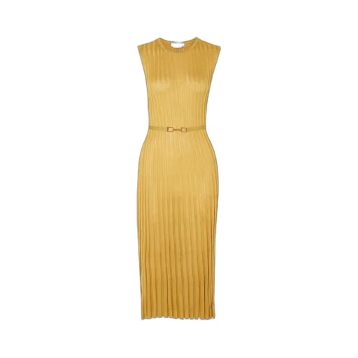 Maier Ribbed-Knit Silk Midi Dress