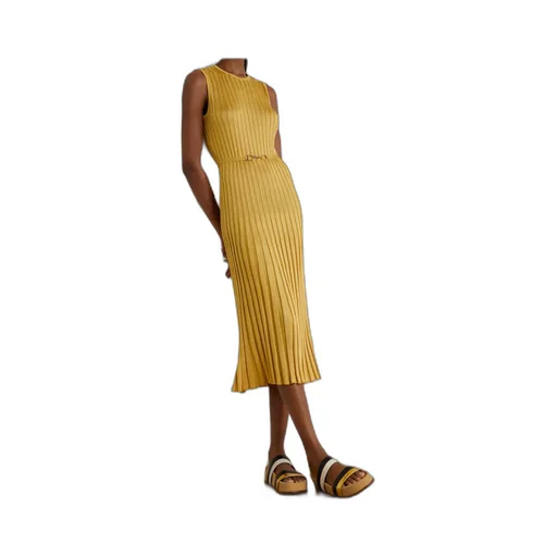 Maier Ribbed-Knit Silk Midi Dress