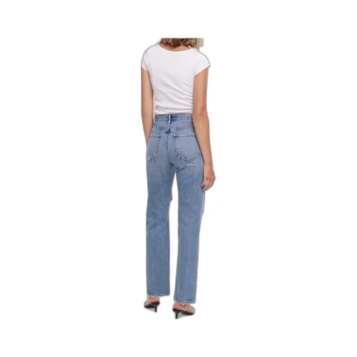 Lana Distressed Mid-Rise Jeans