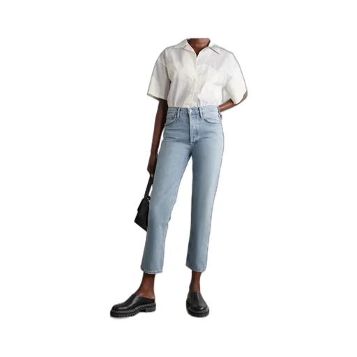 Fen High-Waisted Straight Leg Organic Jeans