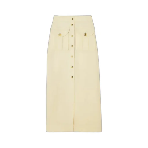 Twill Midi Skirt