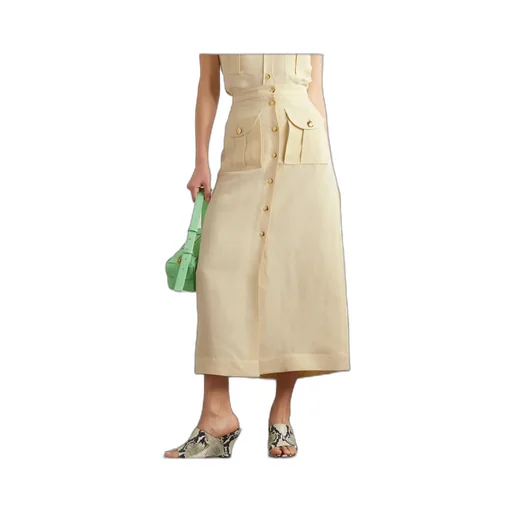 Twill Midi Skirt