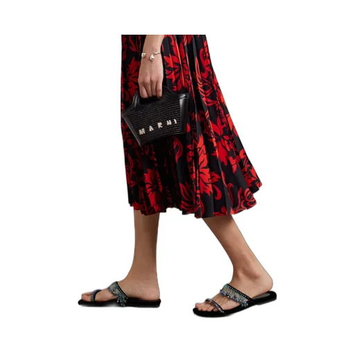 Tassel Beaded Velvet Sandals