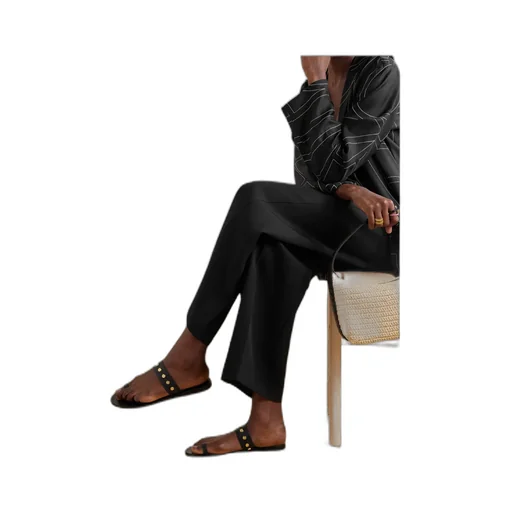 Round-Toe Flat Sandals
