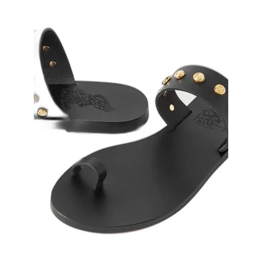 Round-Toe Flat Sandals