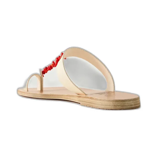 Round-Toe Flat Sandals
