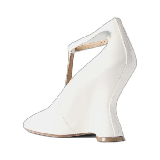 Square-Toe Wedge Heels
