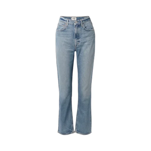 Raw-Edge Straight-Leg Denim Trousers