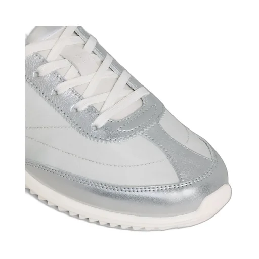Celine Racer - Low Top Sneaker With Triomphe In Nylon, Laminated Calfskin And Calfskin