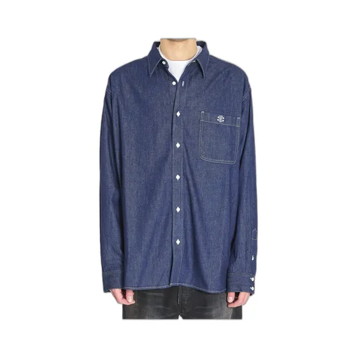Long-Sleeved Denim Shirt