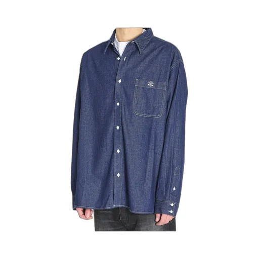 Long-Sleeved Denim Shirt