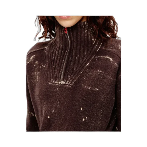 M-Marcelle Zipped Turtleneck Midi Dress