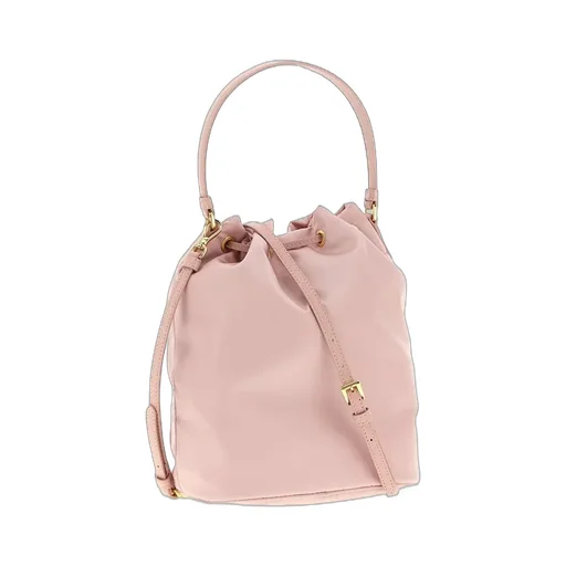 Prada Re-Nylon Triangle-Logo Drawstring Bucket Bag