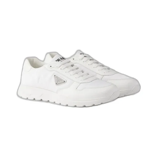 Prada Logo Plaque Low-Top Sneakers