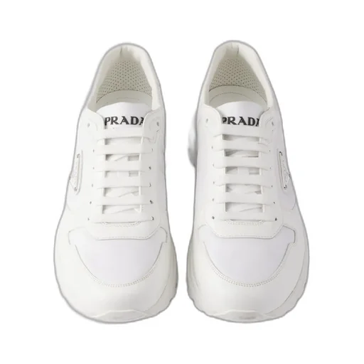 Prada Logo Plaque Low-Top Sneakers