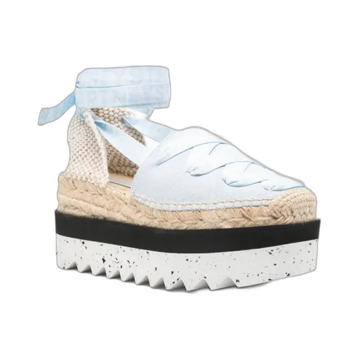Ribbon-Detail Platform Espadrilles
