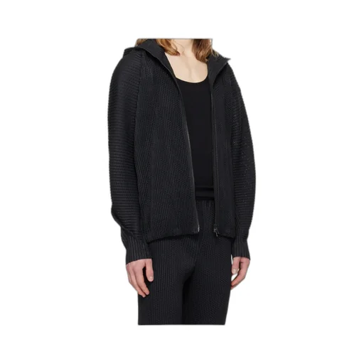 Homme Plissé Issey Miyake Wickerwork Mesh Cardigan