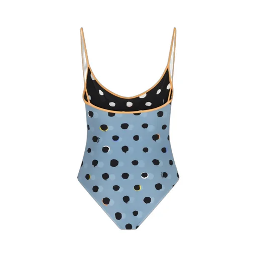 Fendi Polka Dot Printed One-Piece Swimsuit