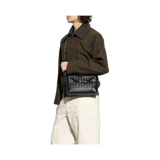 Bottega Veneta Knot Detail Intrecciato Messenger Bag